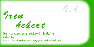 iren ackert business card